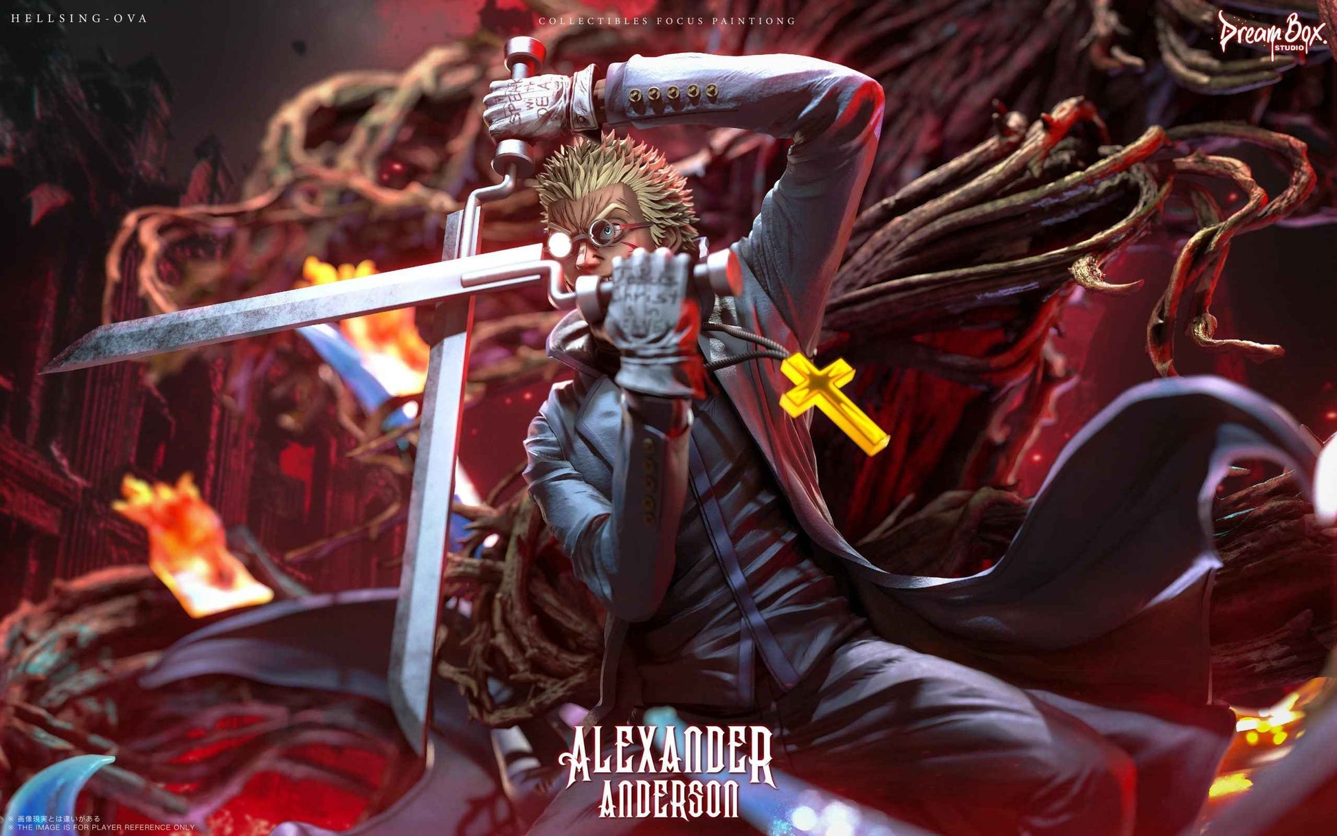 Hellsing Dream Box Studio Alexander Anderson Resin Statue