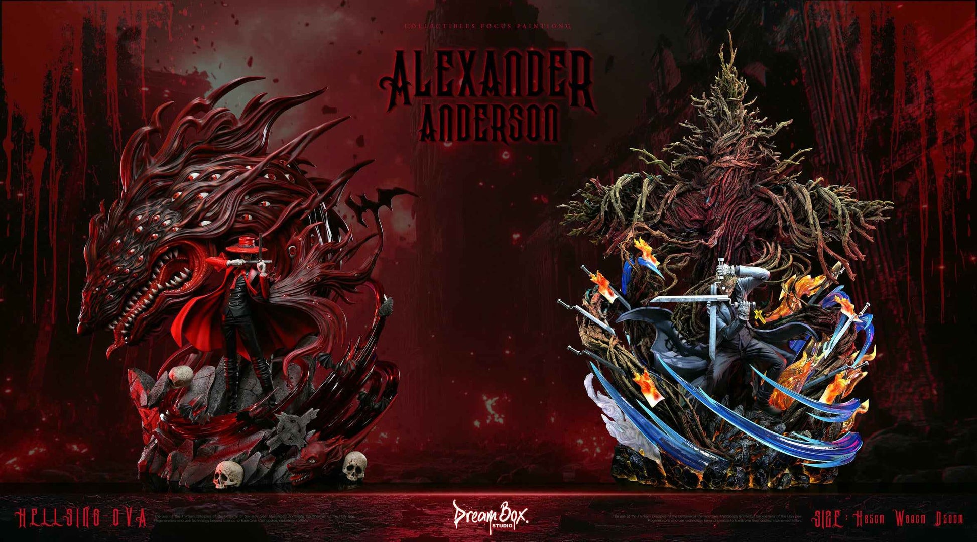 Hellsing Dream Box Studio Alexander Anderson Resin Statue