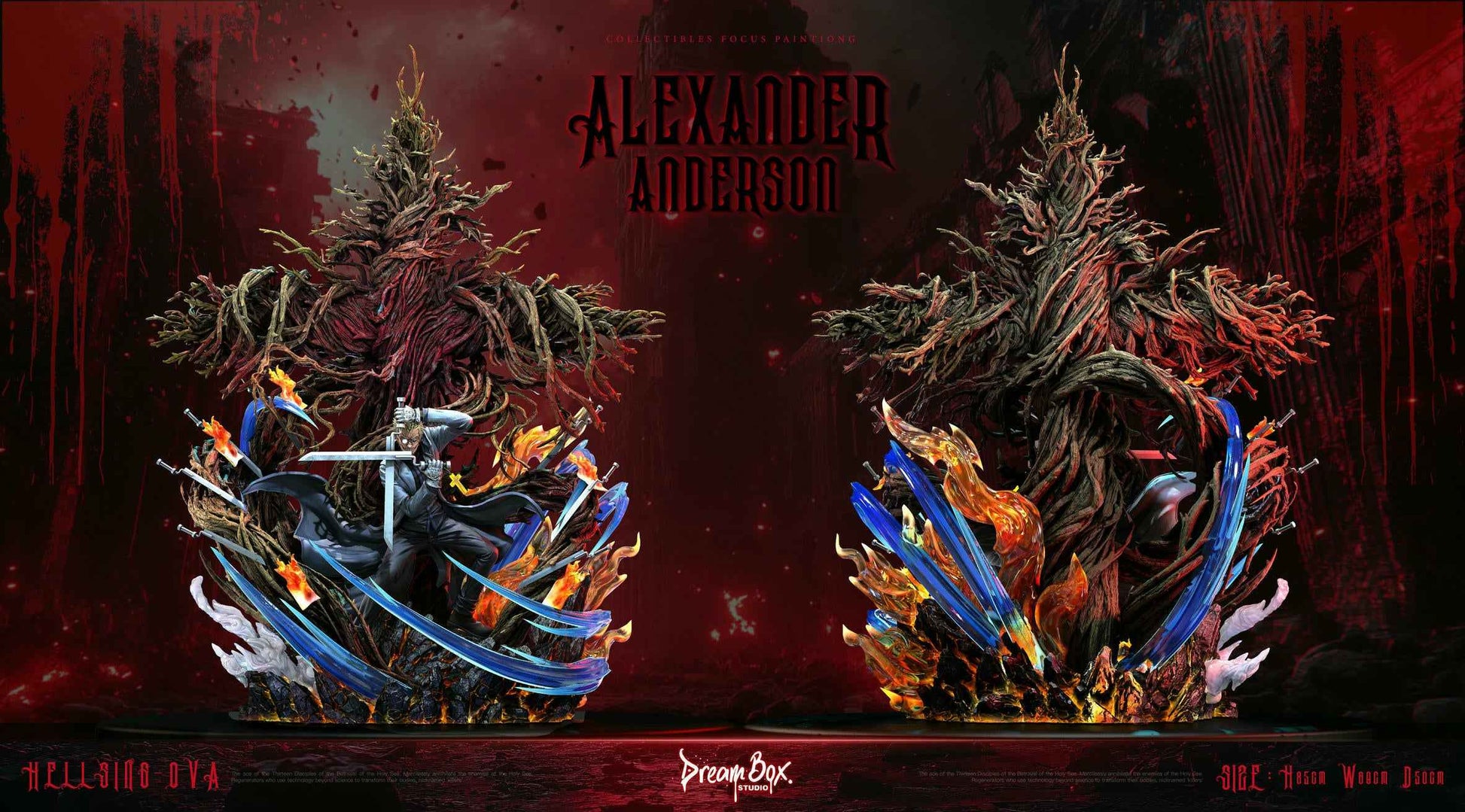 Hellsing Dream Box Studio Alexander Anderson Resin Statue