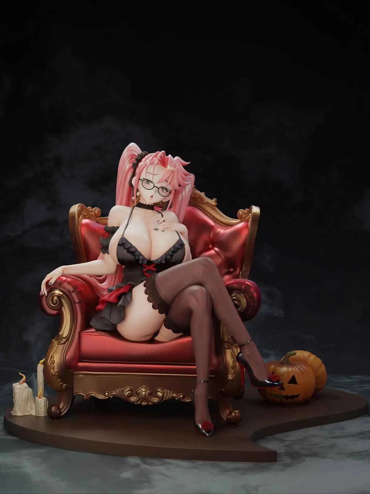 Highschool of the Dead Green Tea Studio Saya Takagi Halloween Party Resin Statue