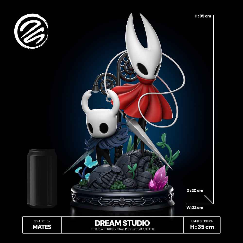 Hollow Knight Dream Studio The Knight and Prince Hornet Resin Statue