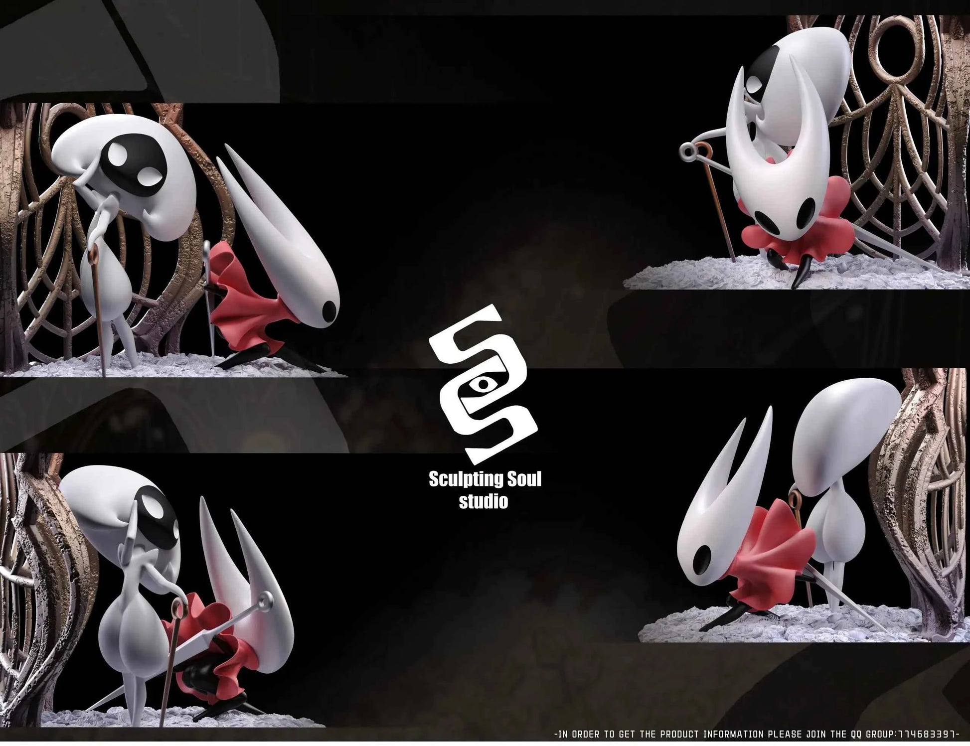 Hollow Knight Sculpting Soul Studio Lace & Hornet Resin Statue