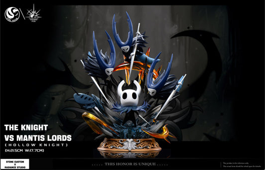 Hollow Knight Stone Custom & Radiance Studio The Knight vs Mantis Lords Resin Statue