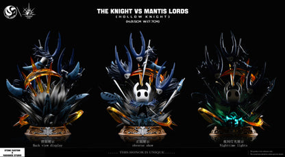 Hollow Knight Stone Custom & Radiance Studio The Knight vs Mantis Lords Resin Statue