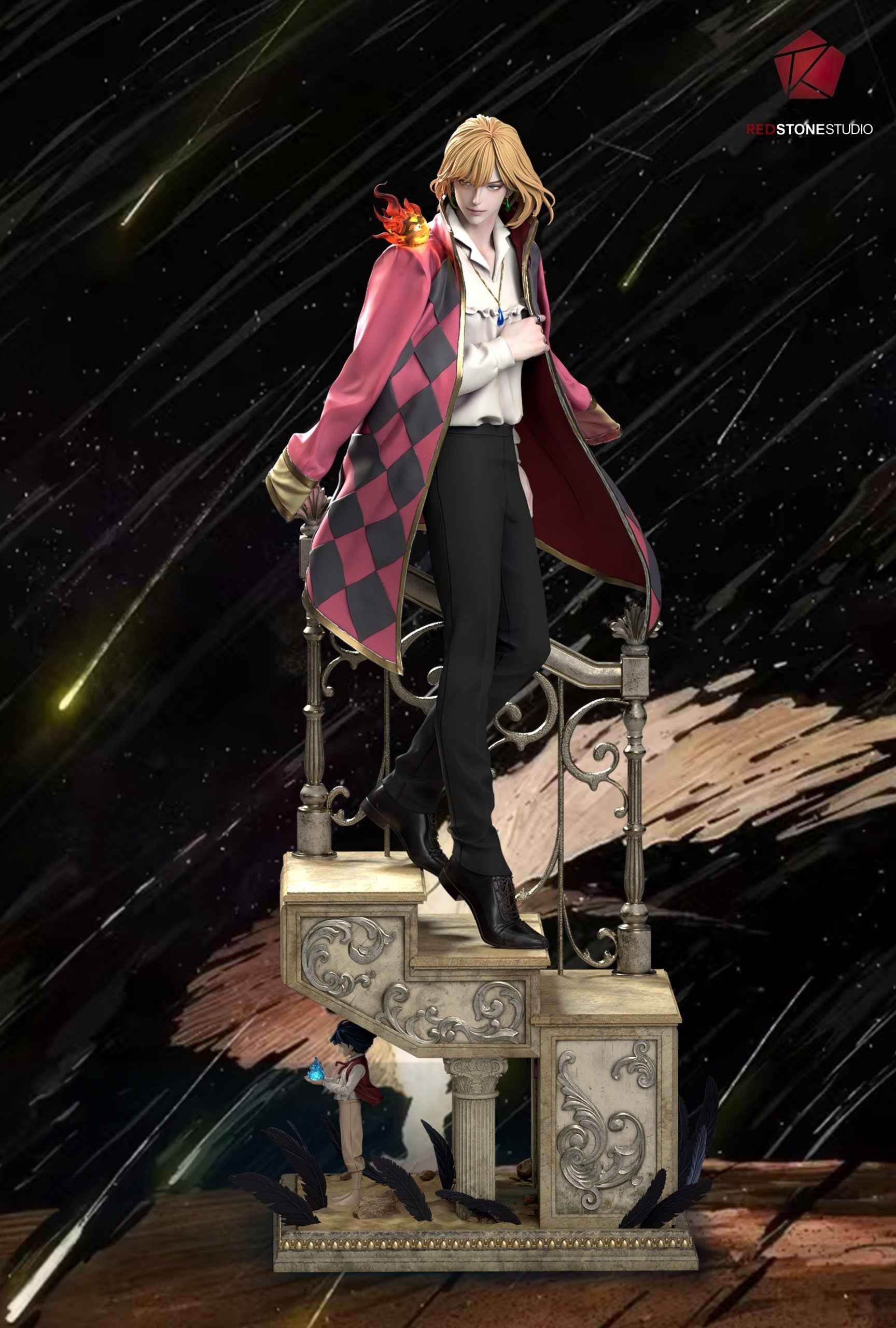 Howl's Moving Castle Red Stone Studio Howl Resin Statue