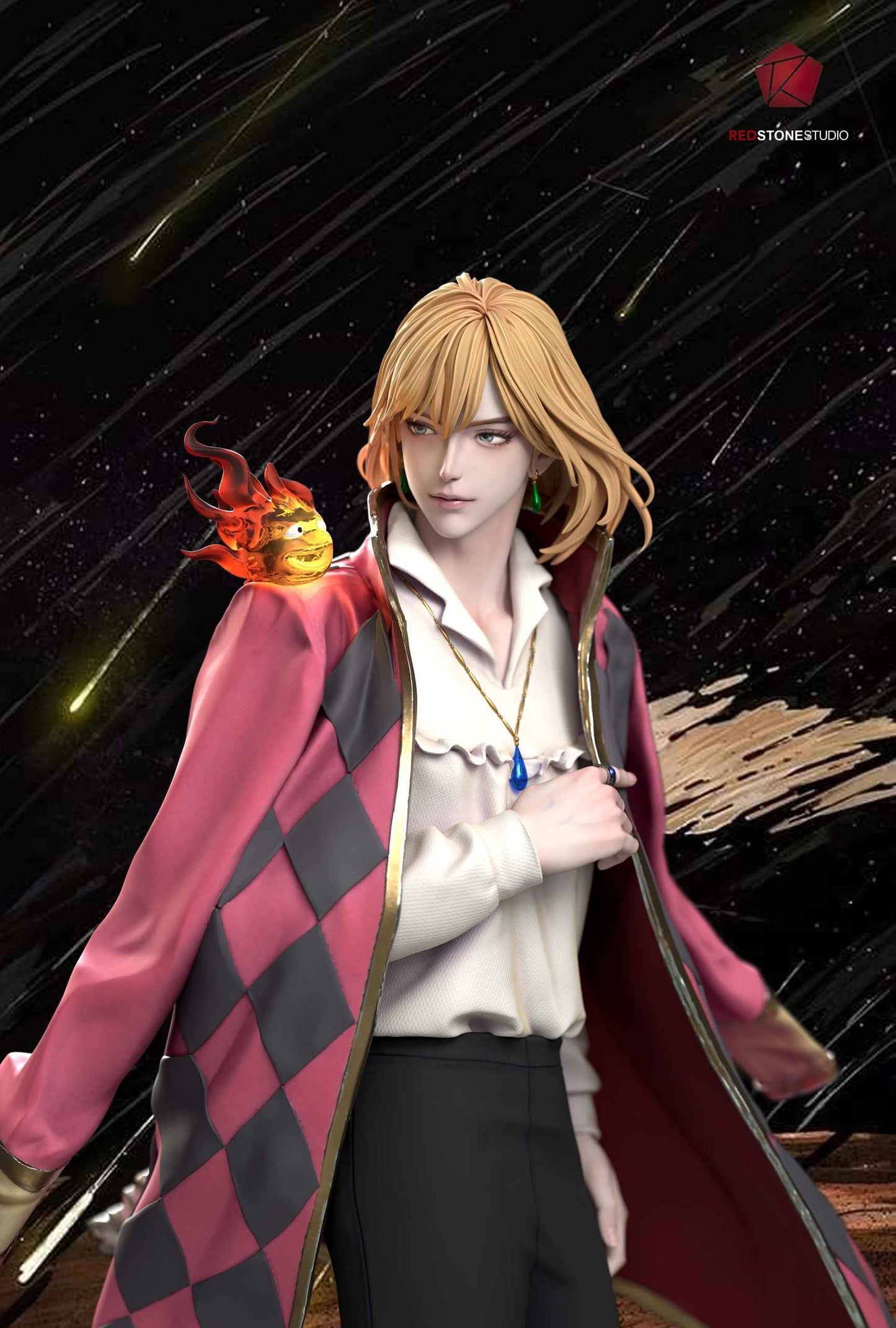 Howl's Moving Castle Red Stone Studio Howl Resin Statue