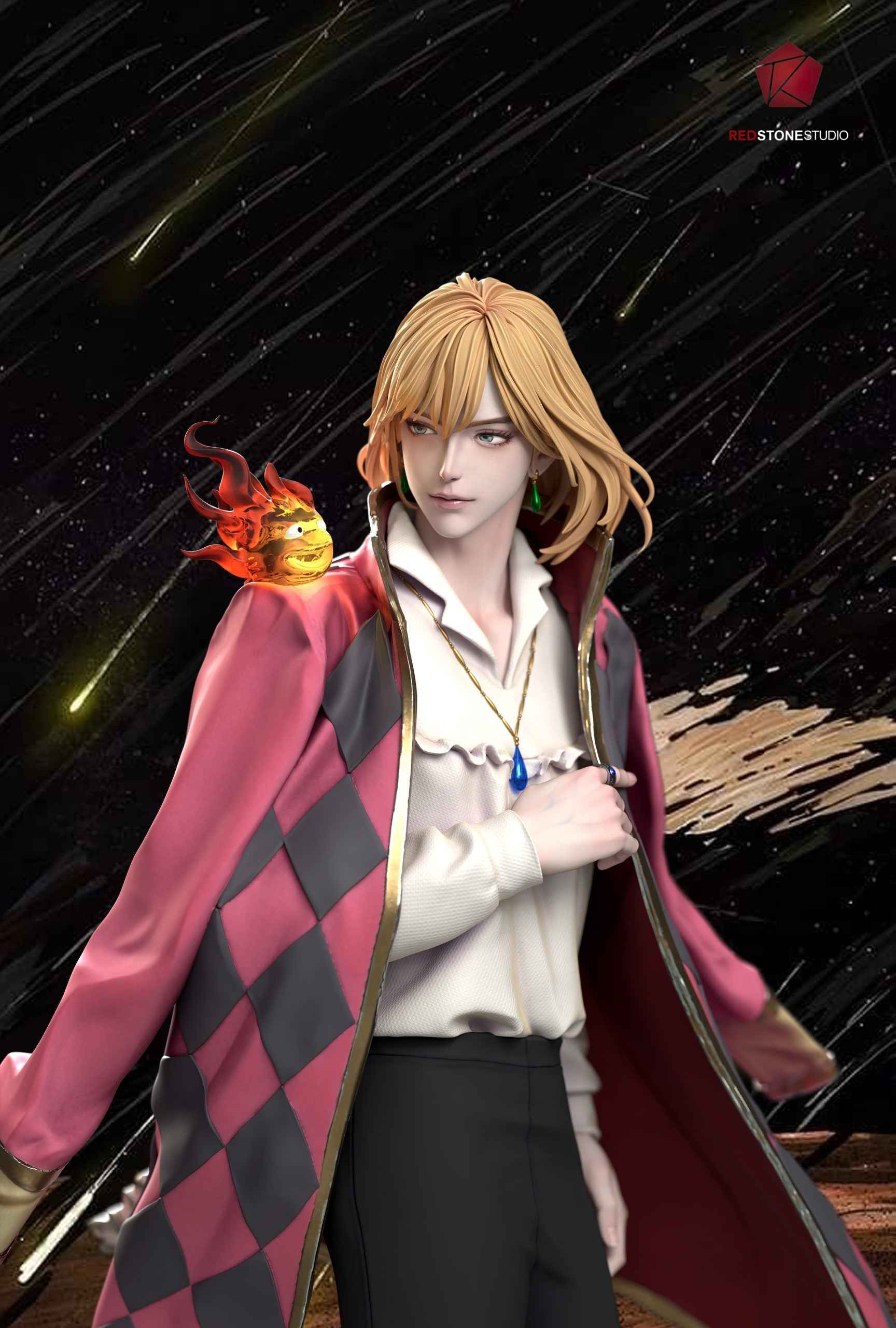 Howl's Moving Castle Red Stone Studio Howl Resin Statue