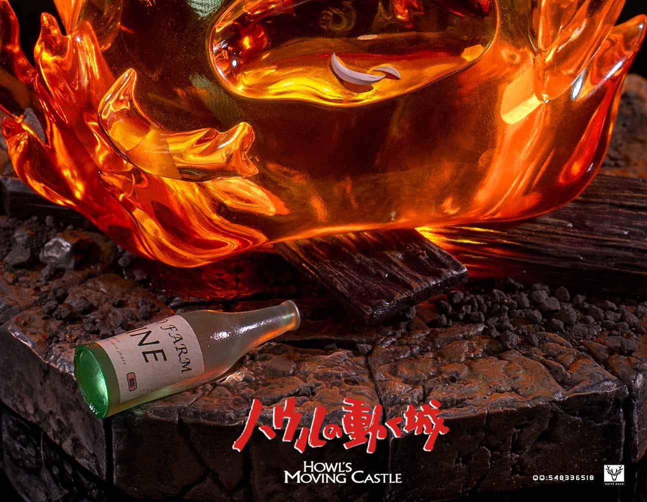Howl's Moving Castle White Deer Studio Calcifer Resin Statue