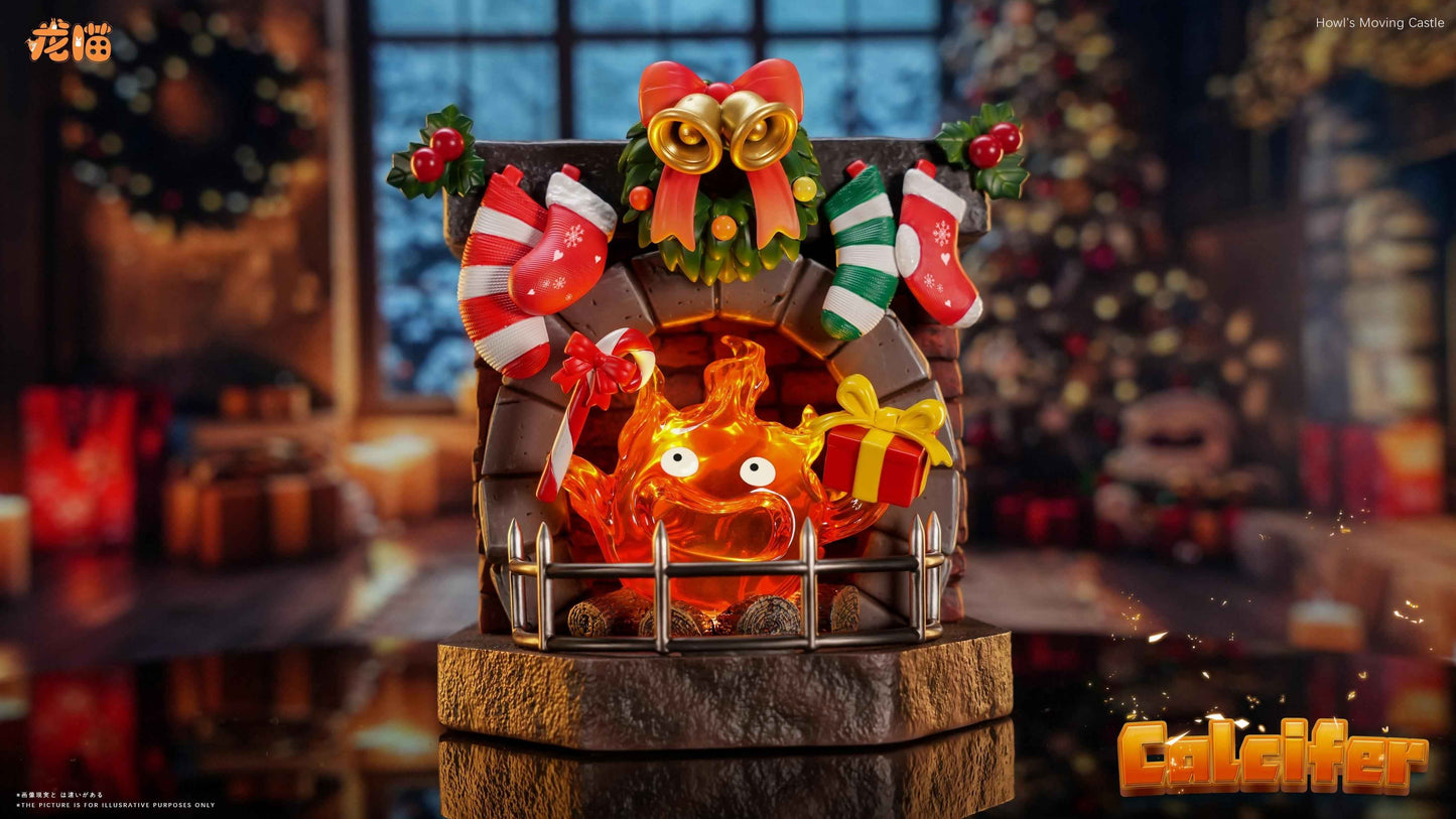 Howls Moving Castle Long Miao Studio Christmas Calcifer Resin Statue