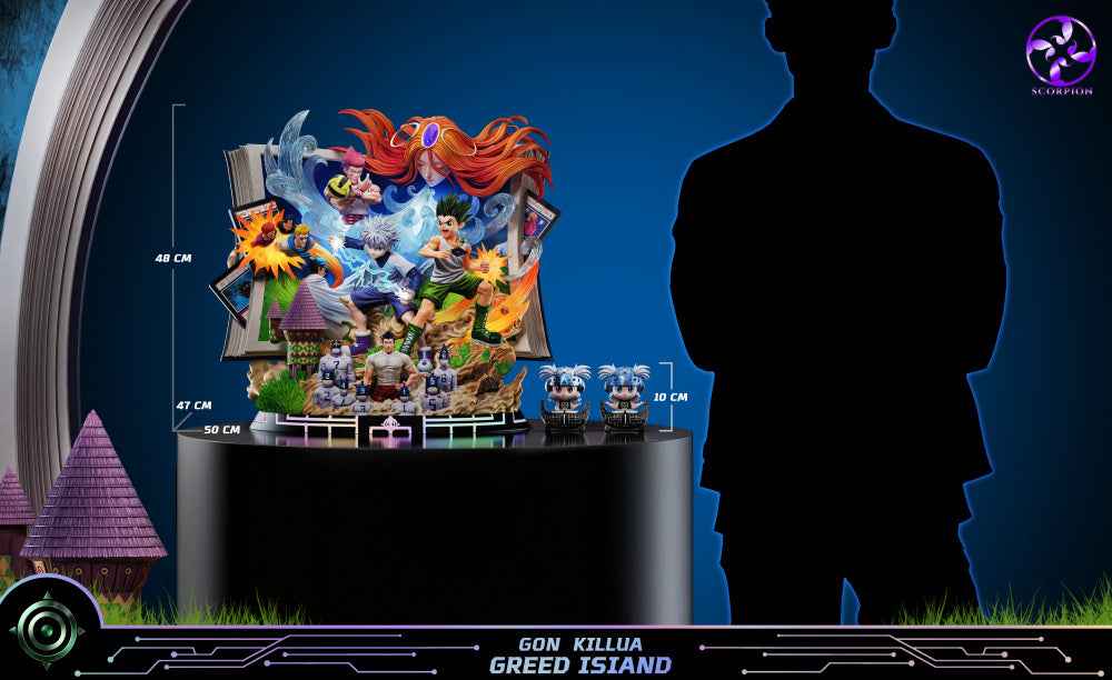 Hunter x Hunter Scorpion Studio Greed Island Gon Freecss & Killua Zoldyck Resin Statue