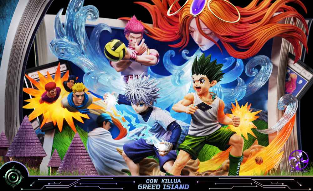 Hunter x Hunter Scorpion Studio Greed Island Gon Freecss & Killua Zoldyck Resin Statue