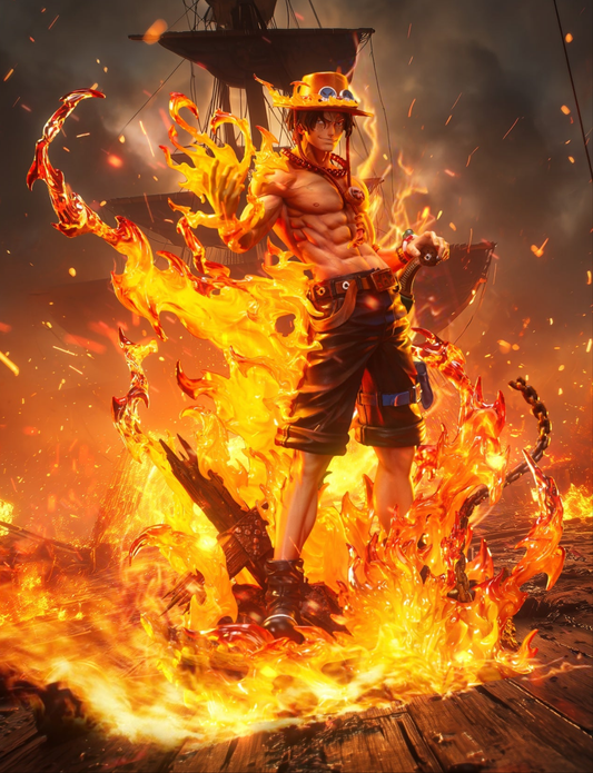 One Piece LX & SY Studio Portgas D. Ace Resin Statue