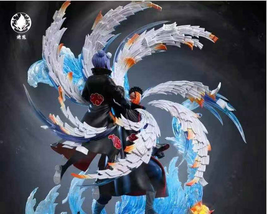 Naruto Shippuden ~ Ran Dian Studio ~ Obito Uchiha "Tobi" vs Konan ~ Akatsuki Serie ~ Resin Statue - Santoryu Resins Collectors