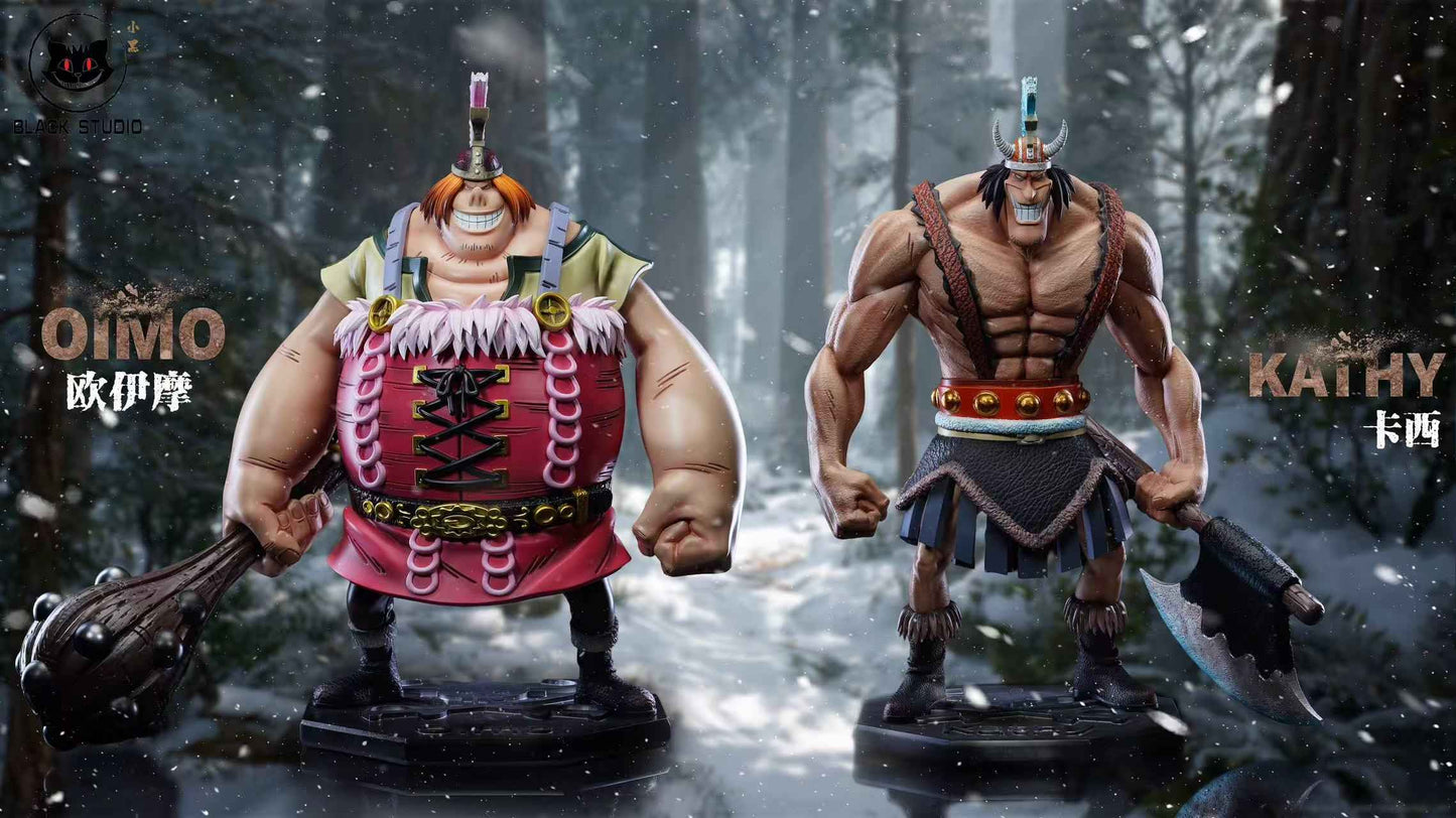 One Piece Black Studio Kashii & Oimo Resin Statue