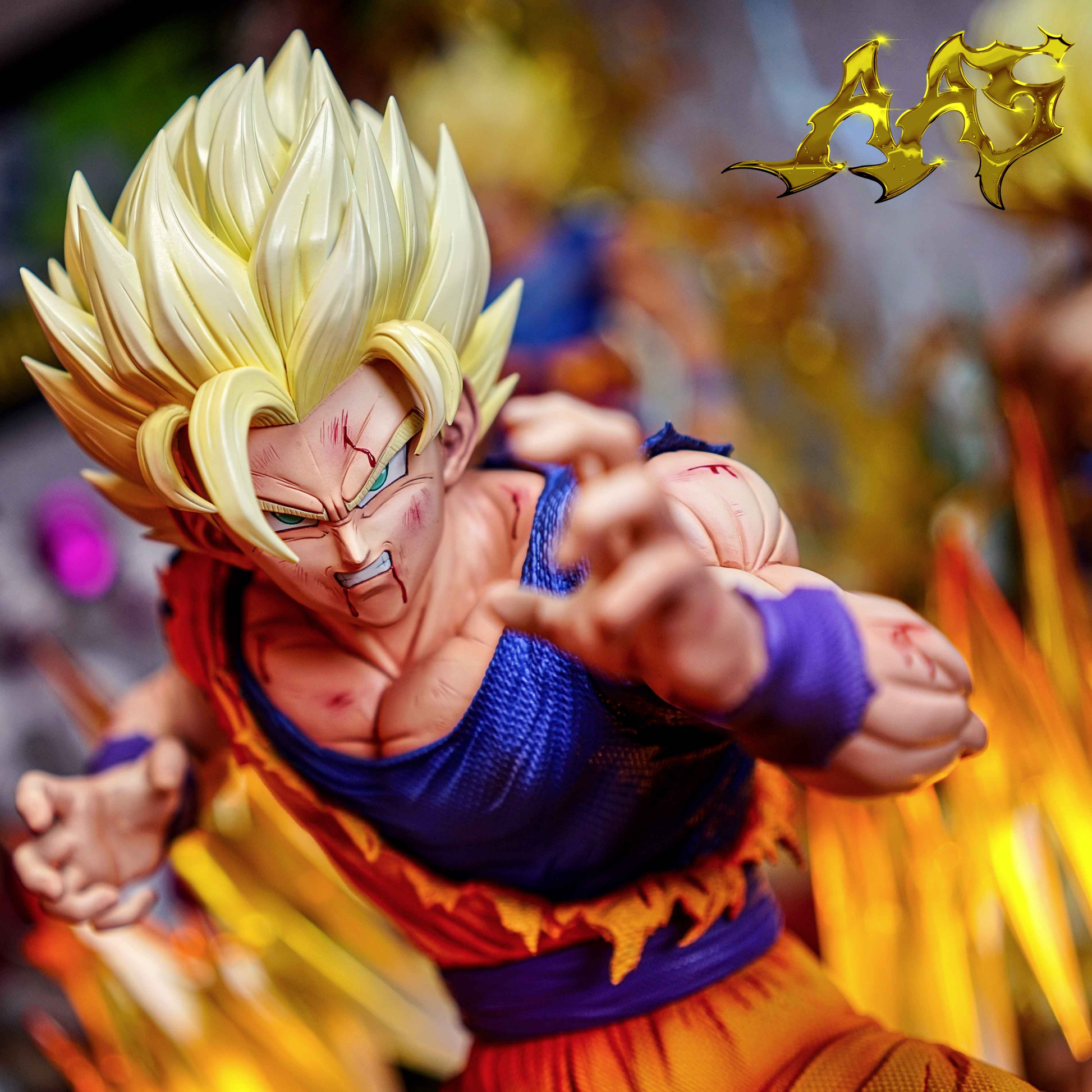 Dragon Ball ~ ArmyAnt Studio & Jie Ke Bang Studio ~ Son Goku Super Saiyan “SSJ” ~ Resin Statue - Santoryu Resins Collectors