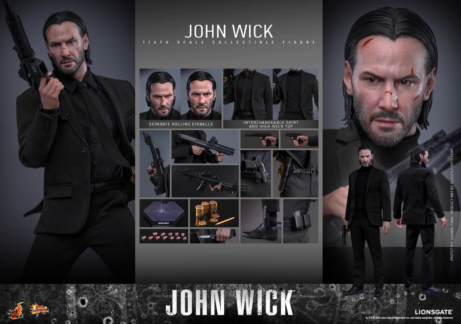 John Wick Hot Toys John Wick MMS832 1/6 Licensed Action Figure