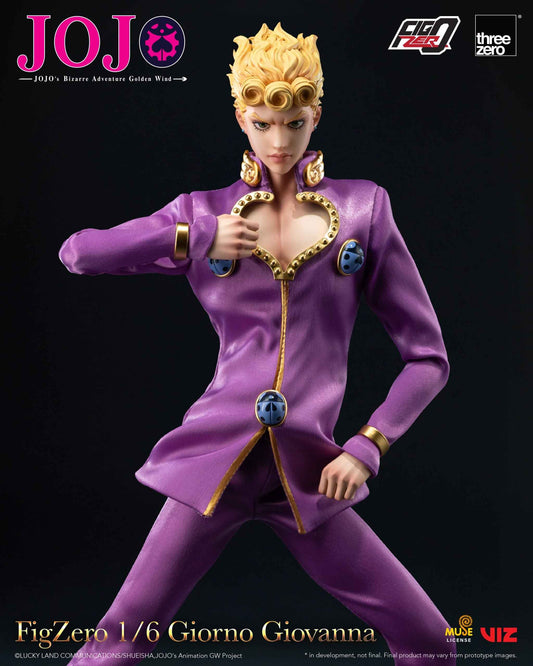 Jojo's Bizarre Adventure Threezero Giorno Giovanna 3Z06570M0 Licensed Action Figure