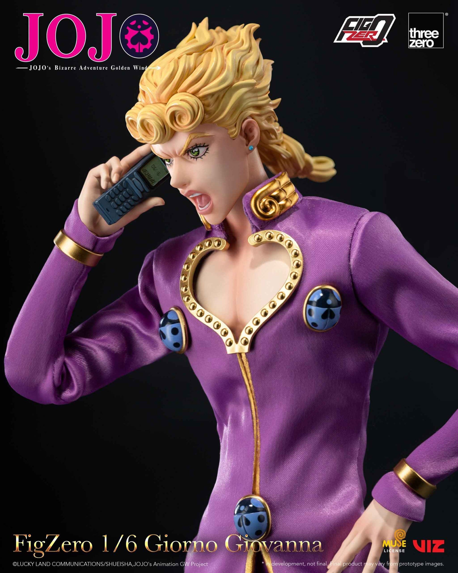 Jojo's Bizarre Adventure Threezero Giorno Giovanna 3Z06570M0 Licensed Action Figure