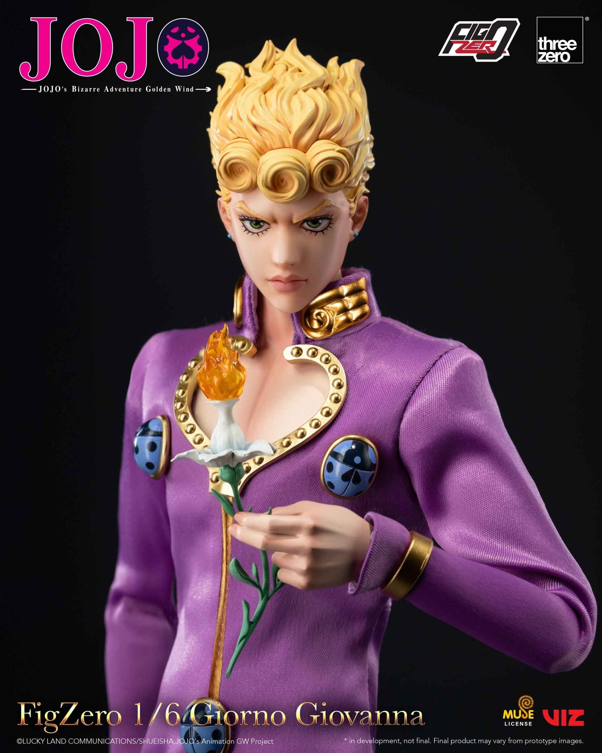 Jojo's Bizarre Adventure Threezero Giorno Giovanna 3Z06570M0 Licensed Action Figure