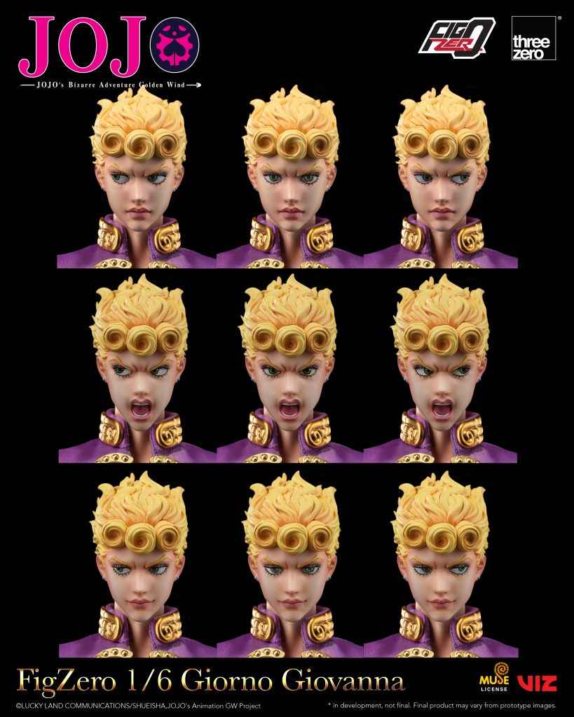 Jojo's Bizarre Adventure Threezero Giorno Giovanna 3Z06570M0 Licensed Action Figure