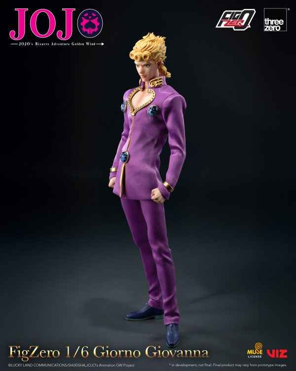 Jojo's Bizarre Adventure Threezero Giorno Giovanna 3Z06570M0 Licensed Action Figure
