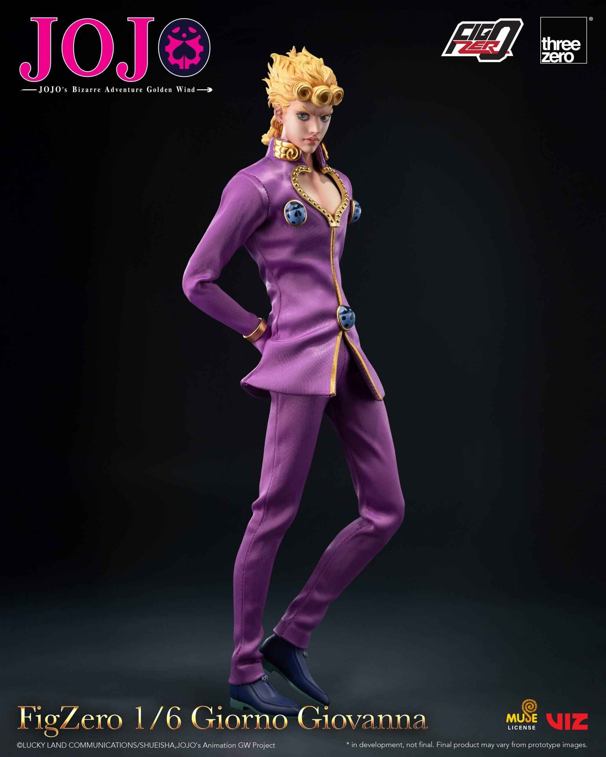 Jojo's Bizarre Adventure Threezero Giorno Giovanna 3Z06570M0 Licensed Action Figure
