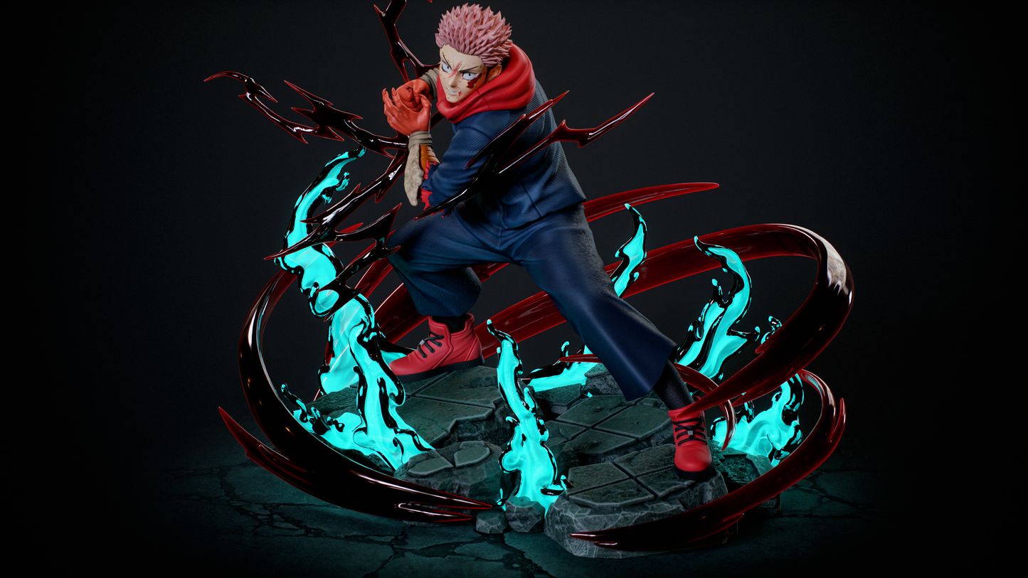 Jujutsu Kaisen Player 1 Studio Yuji Itadori Black Flash Resin Statue