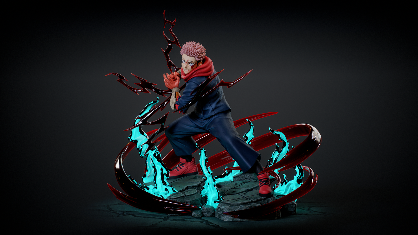 Jujutsu Kaisen Player 1 Studio Yuji Itadori Black Flash Resin Statue