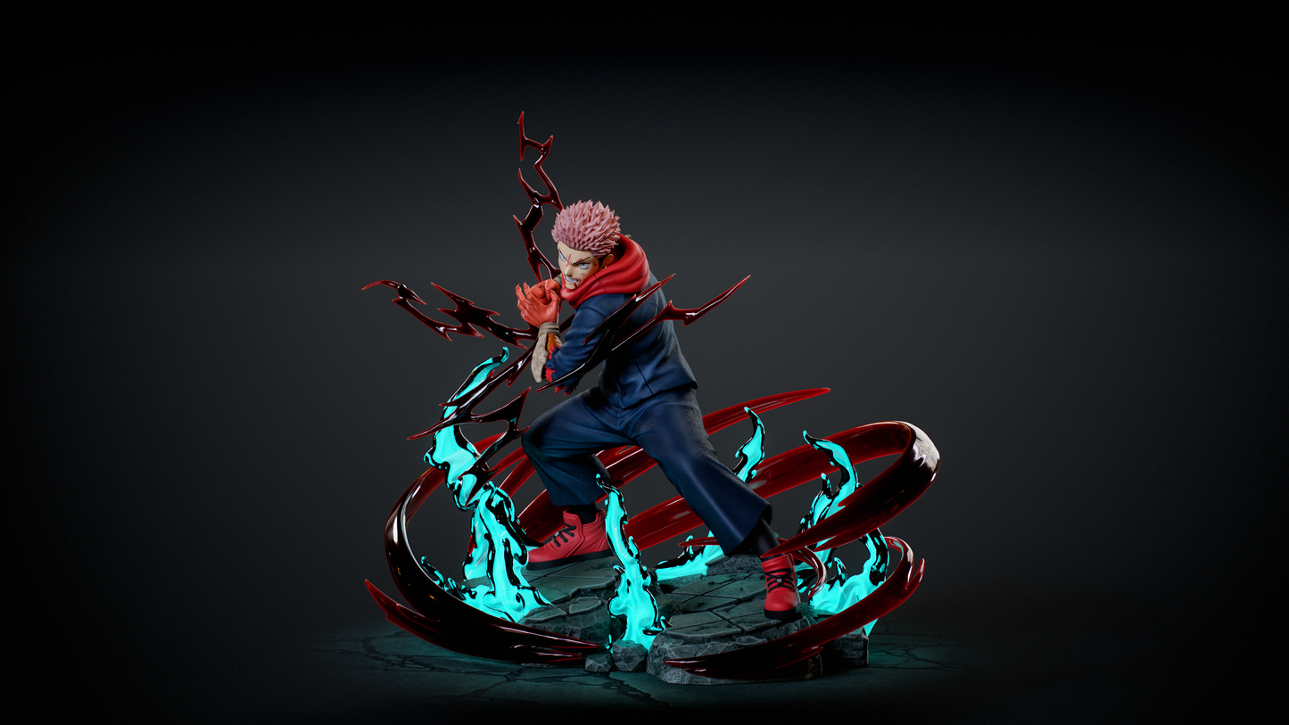 Jujutsu Kaisen Player 1 Studio Yuji Itadori Black Flash Resin Statue
