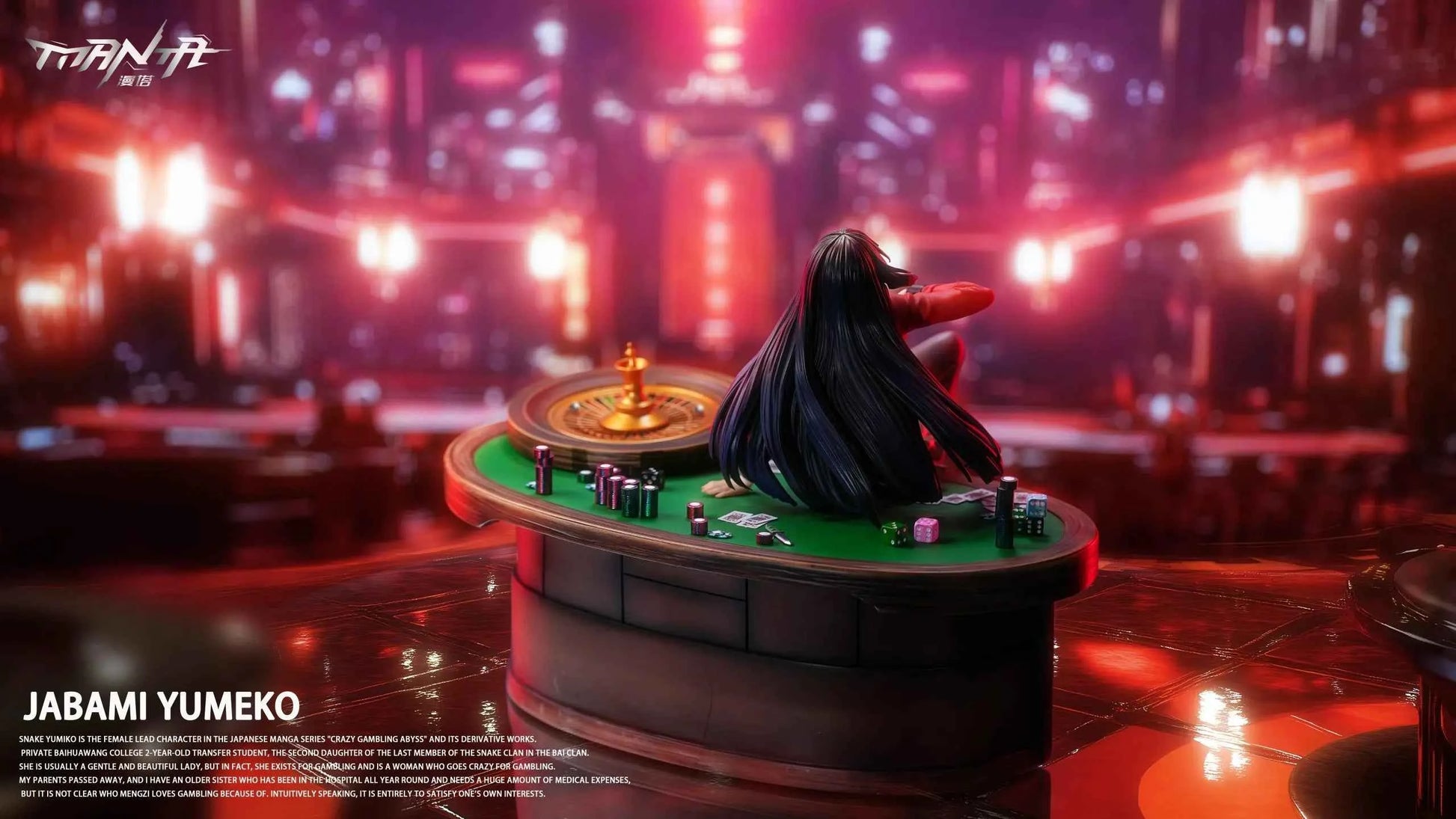 Kakegurui Manta Studio Kneeling Series Jabami Yumeko Resin Statue