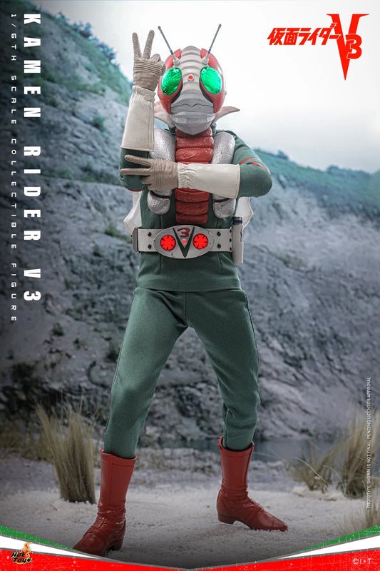 Kamen Rider Hot Toys Shiro Kazami Kamen Rider V3 TMS162 Licensed Action Figure
