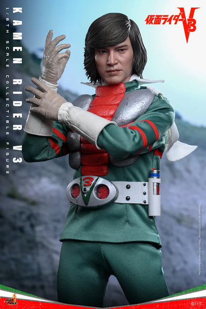 Kamen Rider Hot Toys Shiro Kazami Kamen Rider V3 TMS162 Licensed Action Figure