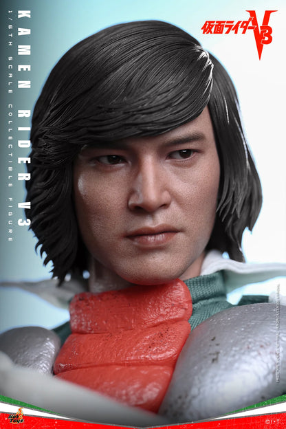 Kamen Rider Hot Toys Shiro Kazami Kamen Rider V3 TMS162 Licensed Action Figure