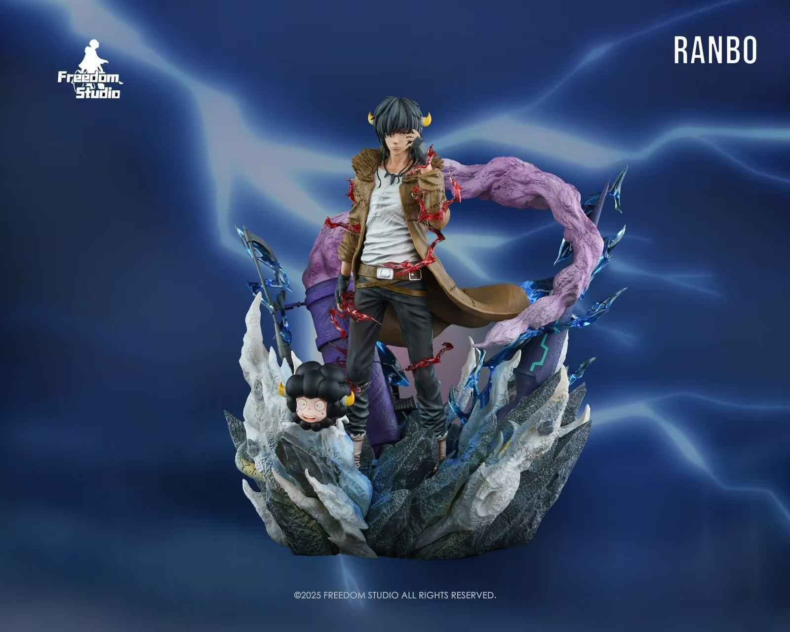 Katekyo Hitman Reborn Freedom Studio Lambo (20 Years Later) & Young Lambo Resin Statue