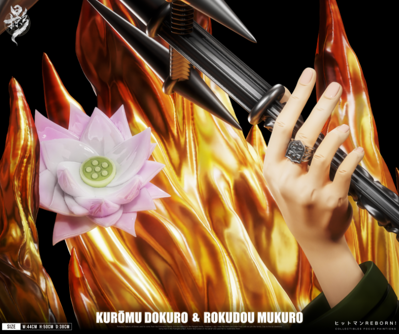 Katekyo Hitman Reborn Lue Ying Studio Kuromu Dokuro & Rokudo Mukuro Resin Statue