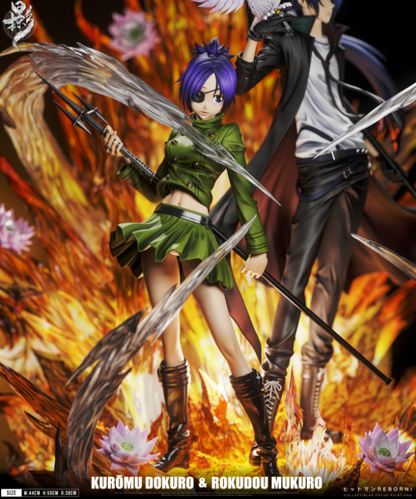 Katekyo Hitman Reborn Lue Ying Studio Kuromu Dokuro & Rokudo Mukuro Resin Statue