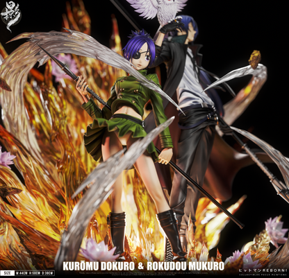 Katekyo Hitman Reborn Lue Ying Studio Kuromu Dokuro & Rokudo Mukuro Resin Statue