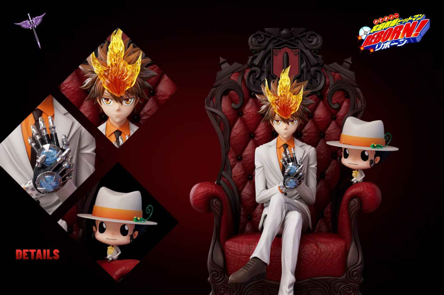 Katekyo Hitman Reborn White Curse Studio Tsunayoshi Sawada Resin Statue