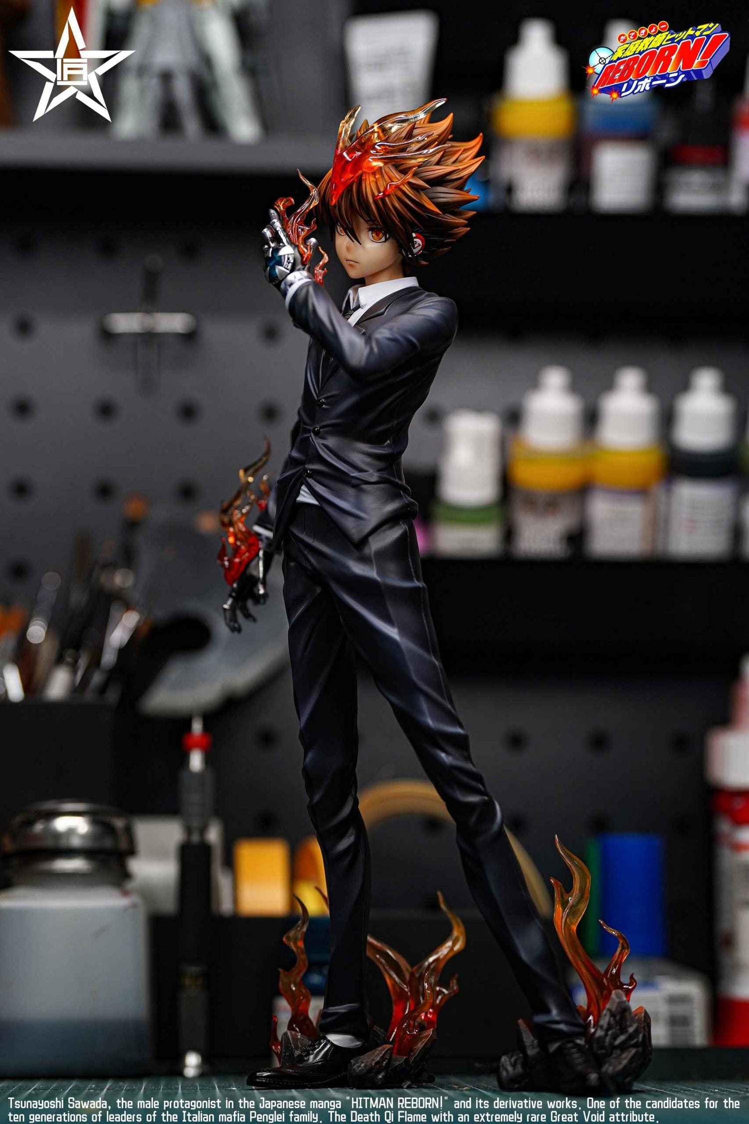 Katekyo Hitman Reborn ~ Jiang Xing Studio ~ Vongola Family Boss Tsunayoshi Sawada ~ Resin Statue