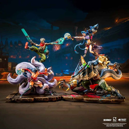 League of Legends PureArts Studio Jinx and Warwick vs Ahri and Ekko 1/10 Licensed Resin Statue