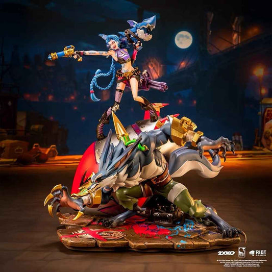 League of Legends PureArts Studio Jinx and Warwick vs Ahri and Ekko 1/10 Licensed Resin Statue