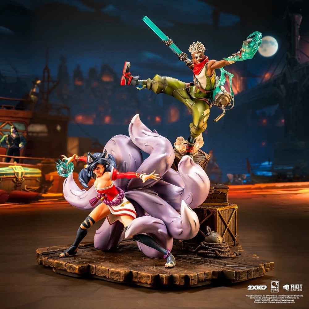 League of Legends PureArts Studio Jinx and Warwick vs Ahri and Ekko 1/10 Licensed Resin Statue