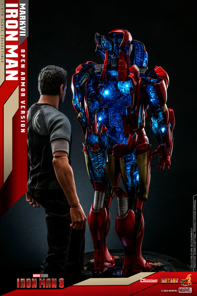 Marvel Hot Toys Iron Man MK7 Open Armor Version DS004D51 1/6 Licensed Action Figure