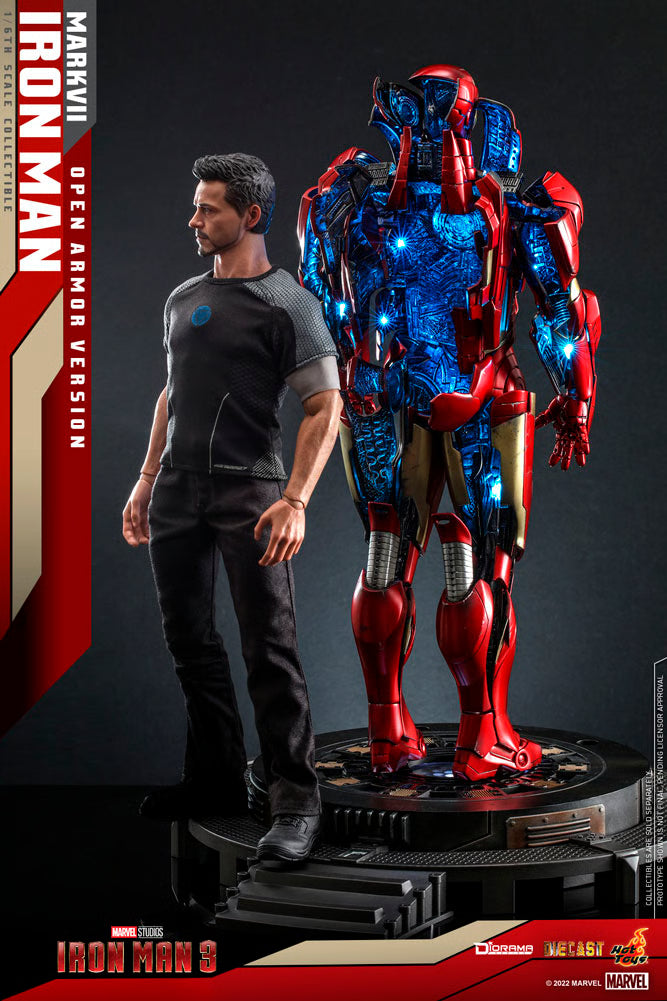 Marvel Hot Toys Iron Man MK7 Open Armor Version DS004D51 1/6 Licensed Action Figure