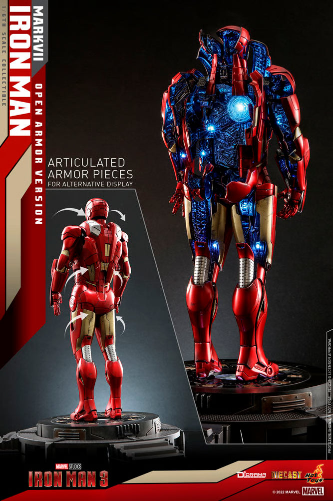 Marvel Hot Toys Iron Man MK7 Open Armor Version DS004D51 1/6 Licensed Action Figure