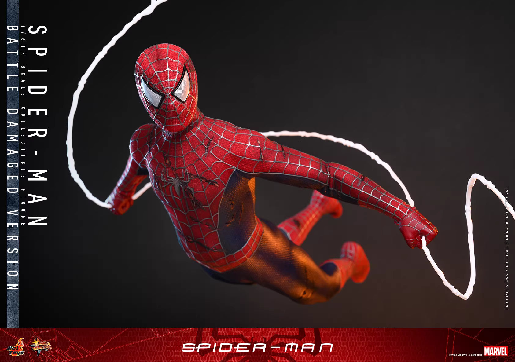 Marvel Hot Toys Spider-Man Peter Parker Battle-Damaged MMS859 Licensed Action Figure
