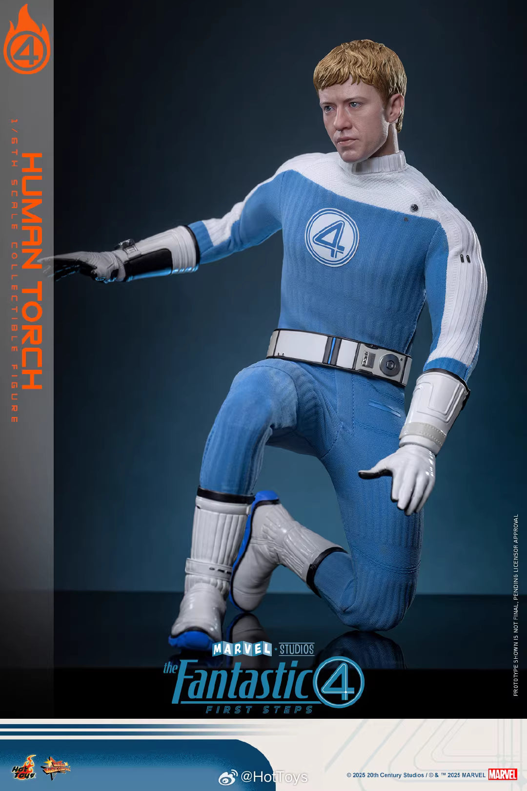 Marvel Hot Toys The Fantastic Four: First Steps Human Torch MMS829 Licensed Action Figure