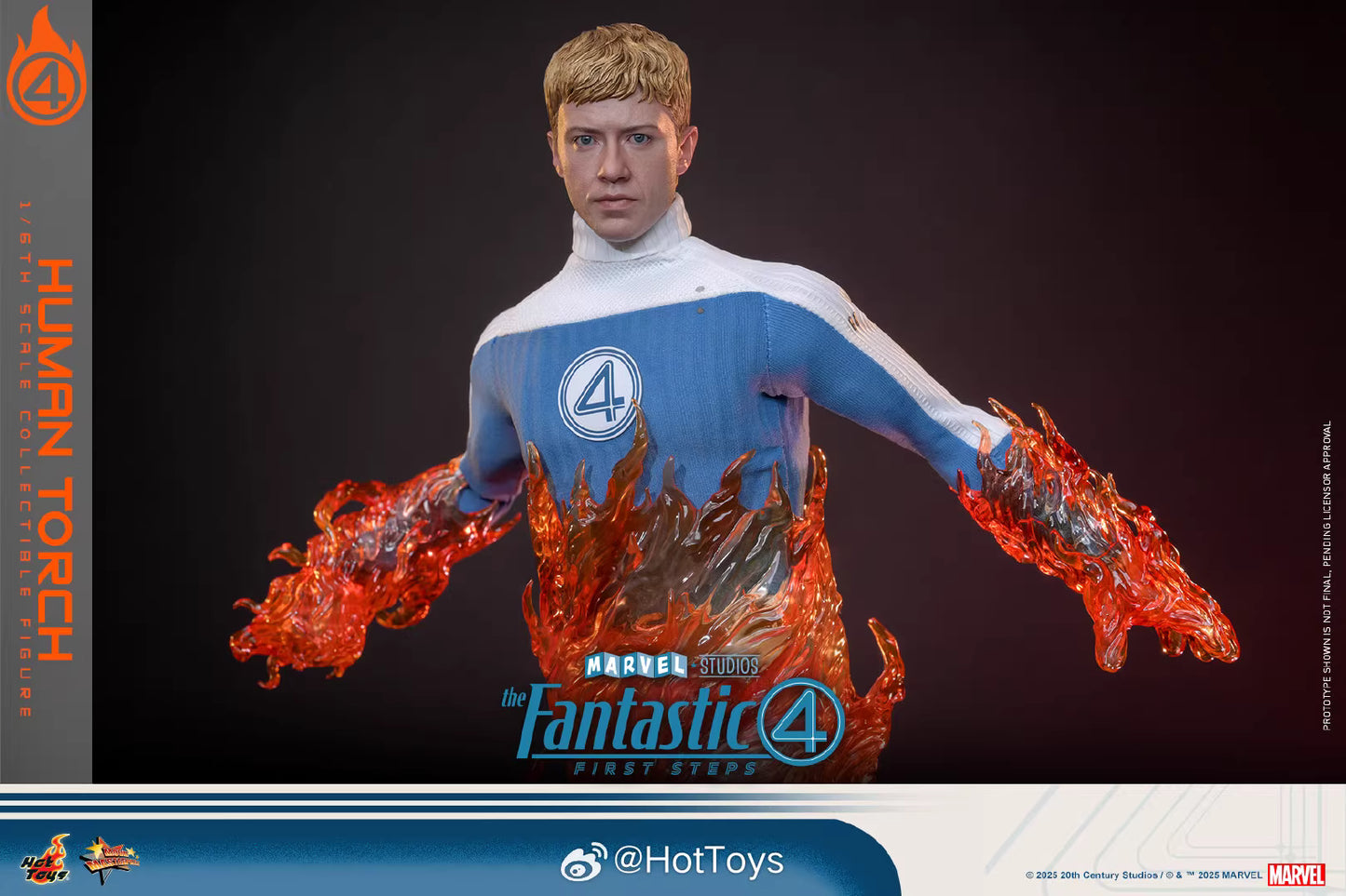 Marvel Hot Toys The Fantastic Four: First Steps Human Torch MMS829 Licensed Action Figure
