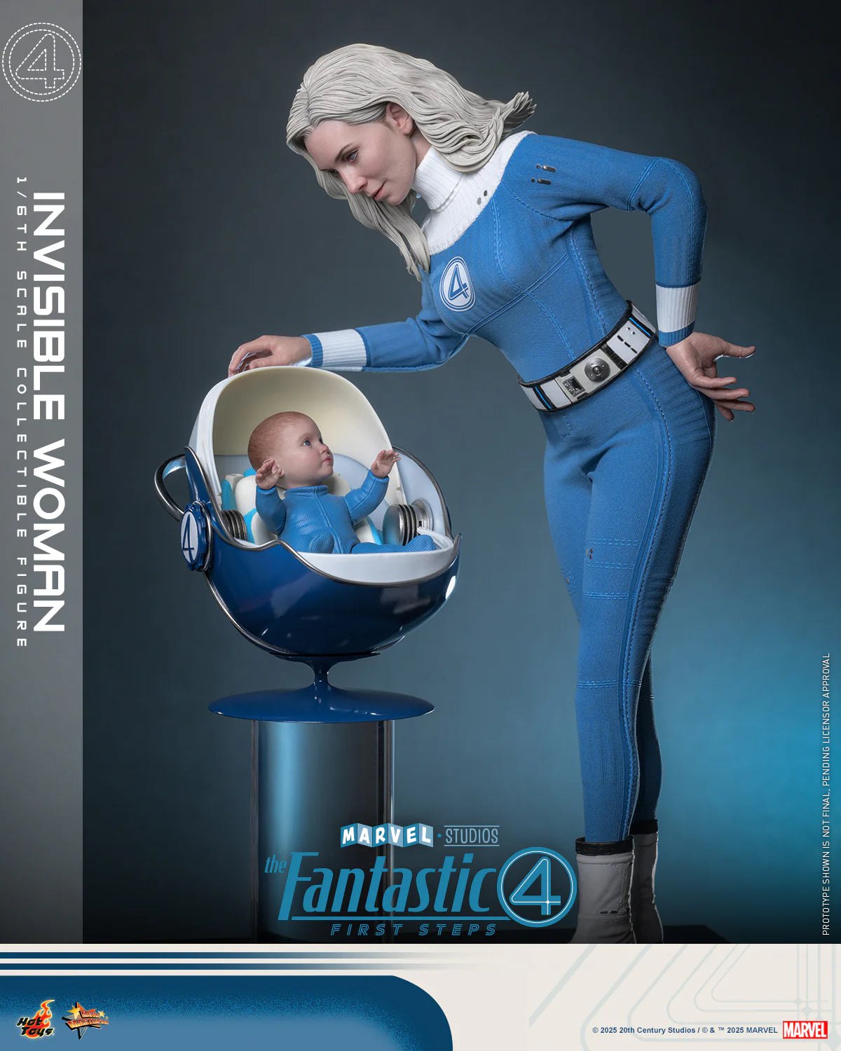 HT The Fantastic Four: First Steps Invisible Woman & H.E.R.B.I.E Set Deluxe version HT MMS824 Licensed Action Figure