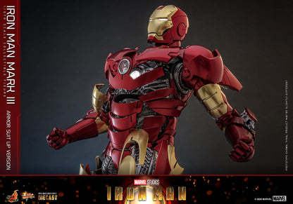 Marvel Hot Toys Ultimate Iron Man Mark III (Suit-Up Version Special Edition) MMS825D72B Licensed Action Figure